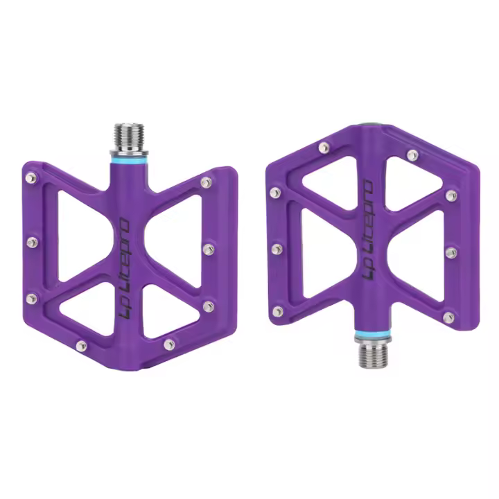 Pedal De Bicicleta Litepro De Aluminio Titanio Con Eje De Nylon Antideslizante Ultraligero Para Ciclismo De Carretera Y Mountain Bikes - 1