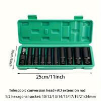 Juego De Destornilladores Profundos De Impacto 11 Piezas 1/2 Pulgada 10mm-24mm Herramienta De Llave Eléctrica Resistente De Acero Cr-V - details 7