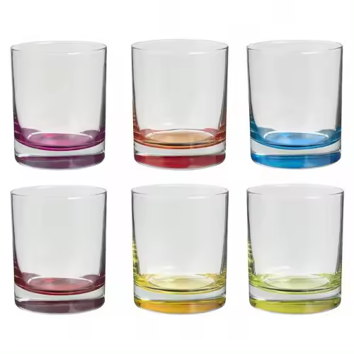 VASOS AGUA FONDO COLOR 6 UNIDADES. 30,5 CL.- EHLIS - 1