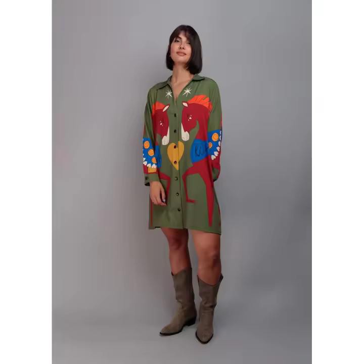 Keep&Trendy Marcas Mujer Ropa Vestidos y monos Talla XS con descuento ÚLTIMAS TALLAS CON DESCUENTOS REBAJAS Y OUTLET REBAJAS Y OUTLET MUJER OUTLET Vestidos y monos  Vestido camisero -Keep and Trendy- Amore - 1