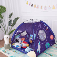 Carpa Plegable Para Niños Y Niñas Casa De Juguete Castillo Wigwam Planetario Rocket Decoración De Habitación Para Niños Edad Recomendada 3-12 Años Material Suave - details 2