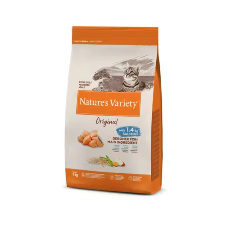 Pienso Natures Variety Original Cat Sterilized Salmon para Gatos Esterilizados 7 Kg - 1