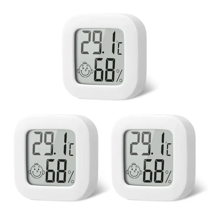 Juego de 3 Termómetros Higrómetros Digitales de Ambiente para Interiores | Medicina Precisa de Temperature y Humedad | Herramientas & Mejoras PARA EL Hogar - 1