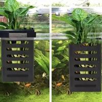 Soporte Para Plantas De Acuario En Plástico Negro Con Gancho Colgante Decoración De Aquascape Con Vaso De Plantación En Agua - details 4