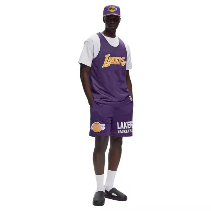 Camiseta de Baloncesto Mitchell & Ness Los Angeles Lakers Nba para hombre en color morado - 1