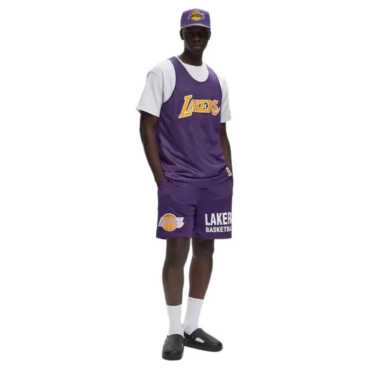 Camiseta de Baloncesto Mitchell & Ness Los Angeles Lakers Nba para hombre en color morado - 1