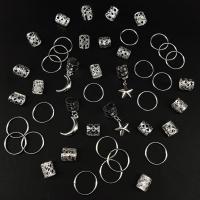 Anillos Para Dreads De Metal Estilo Fashion Con Combinación De Estrellas Y Luna 44 Piezas Adecuados Para Mujeres Y Niñas Para Vacaciones Y Ramadán - details 1