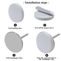 50pcs/Bag Discos De Pulido Reemplazables Autoadhesivos Para Eliminar Callos Y Piel Muerta Accesorios Profesionales De Pedicura - details 8