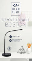 BEL AIR HOME - Lámpara Flexo LED Escritorio BOSTON | 5W 4000K (Luz natural) | Ajustable y Táctil para Estudio | Metal - details 2