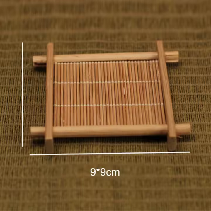 Taza De Té Decorativa Con Diseño Multidiseño Aislada Para Mesa De Té Estilo Japón Decoración Para Café Y Restaurante Mat De Bambú Ecológico - 1