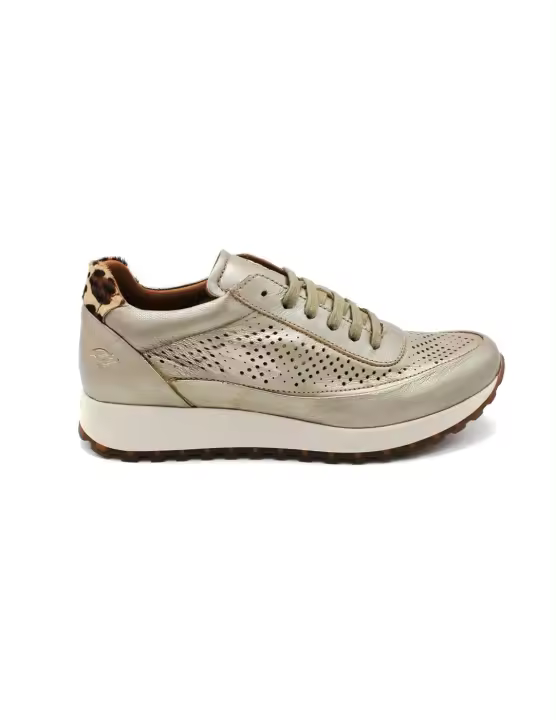 Deportiva KANGAROOS Dorado/Leopardo Mujer. - 1