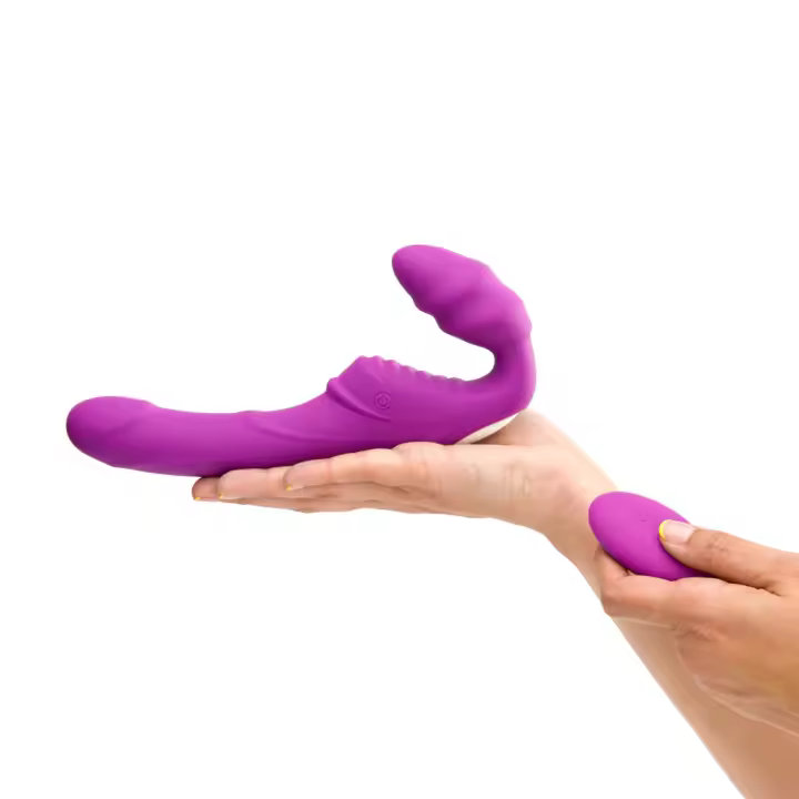 Platanomelón - Vibrador Doble Penetración Con Mando a Distancia 3 Velocidades y 6 Modos de Vibración, Sumergible y Recargable - Isa Lila - 1