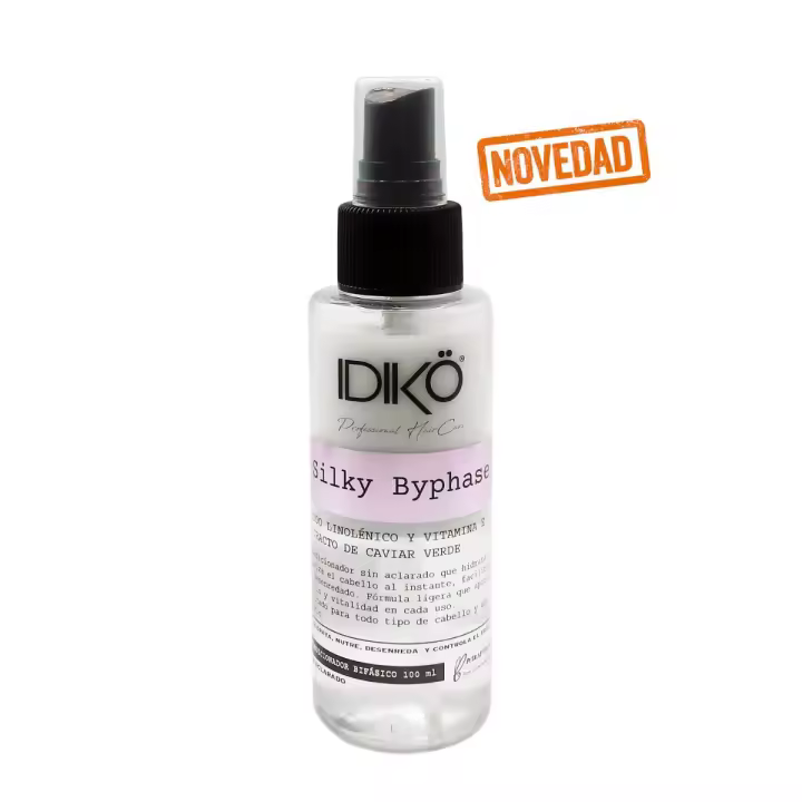 Idikö Silky Byphase 100ml - Acondicionador Bifásico sin Aclarado, Vegano y Sin Siliconas, Ideal para Hidratación Profunda - 1