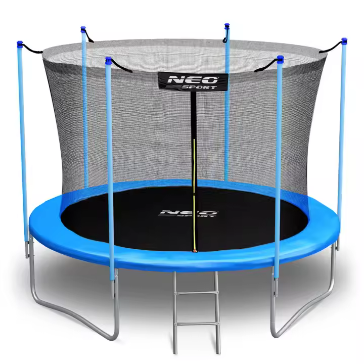 Trampolín de jardín de 183 cm con red interior y escalera Neo-Sport - 1