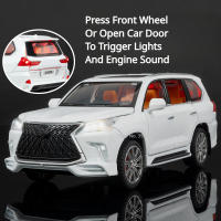 Coche De Juguete a Escala 1:32 LX570 SUV De Aleación Con Sonido Y Luz Vehículos Miniatura Para Decoración Regalos Para Niños Pull Back - details 1