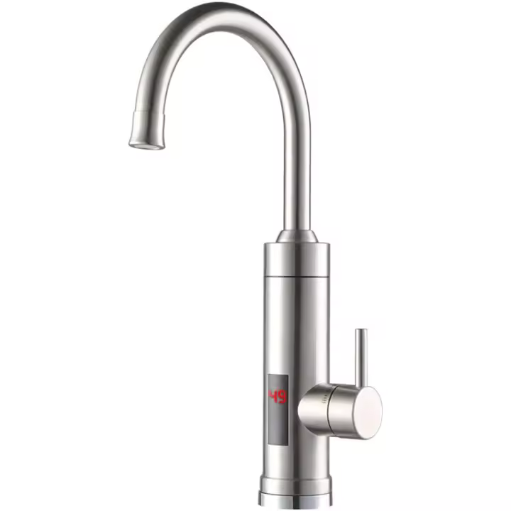 Grifo de Agua Caliente Eléctrico de Acero Inoxidable 220V 3000W con Pantalla LED - 1