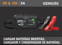 NOCO GENIUS5: Cargador de Batería 5A, 6V y 12V, Mantenedor y Desulfatador para Baterías de Plomo-Ácido y Litio de Coche y Moto - details 0