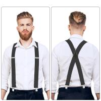 Suspenders Para Hombres Clásicos De Alta Resistencia 2 Pulgadas Anchos Clips Fuertes X-Back Ajustables Elasticos Para Trabajo - details 4