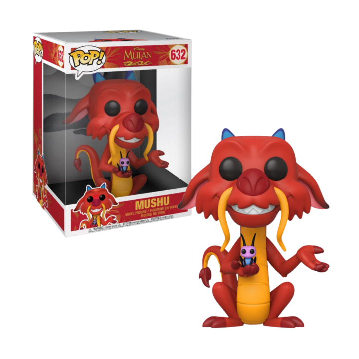 FUNKO POP! MULAN - MUSHU 25 CM, 45742, Nº 632, TIENDA CON LICENCIA OFICIAL, ENVIO EN 24-48 HORAS EN PENÍNSULA, FIGURA, CABEZÓN, MUÑECO, JUGUETES, PELÍCULA, DRAGÓN