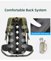 Mochila De Viaje 50L Para Hombres Y Mujeres Mochila Grande De Camping Senderismo Montañismo Deportes Al Aire Libre Impermeable Con Bolsillo Para Zapatos - details 7