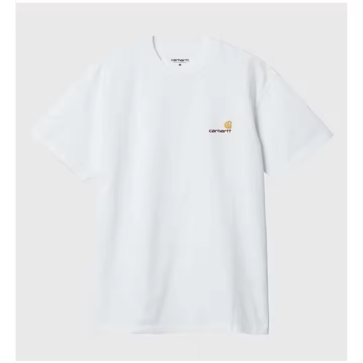 Camiseta de Manga Corta Carhartt WIP American Script para hombre en color blanco - 1