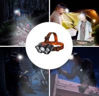 5 LED luz linterna recargable con bateria de 18650 incorporada fuerte luces para acampar aventura lampara de pesca faro para la cabeza - details 4