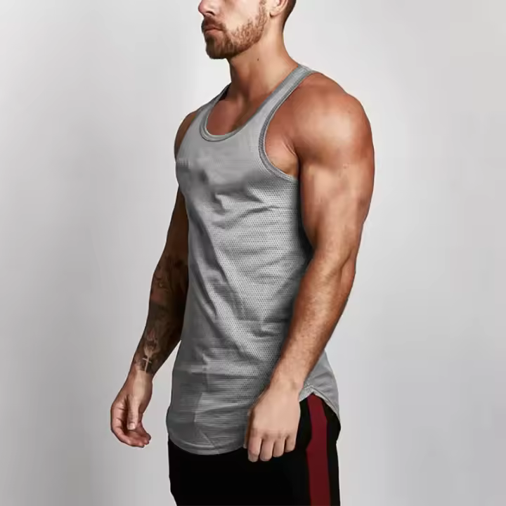 Top De Correr Para Hombre Verano Deporte Gimnasio Chaleco Secado Rápido Entrenamiento Singlet De Fitness Bodybuilding Sin Mangas Camiseta Deportiva - 1