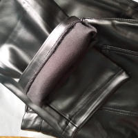 Pantalones De Cuero Para Hombre Estilo Callejero PU Cuero Pantalones Motociclista Primavera Otoño Cintura Elástica Moda 2023 - details 5