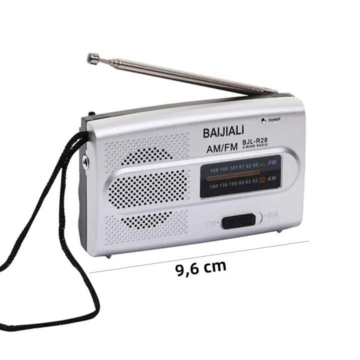 Tienda BIT Mini AM FM Radio con Antena Telescópica Altavoz Operado Por Badería Portátil mejor Recibimiento Para Hogar De Ancianos - 1