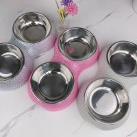 Tazón De Alimentos En Forma De Diamante Para Perros Y Gatos De Acero Inoxidable Desmontable De Dos Capas Nuevo 2024 - details 0