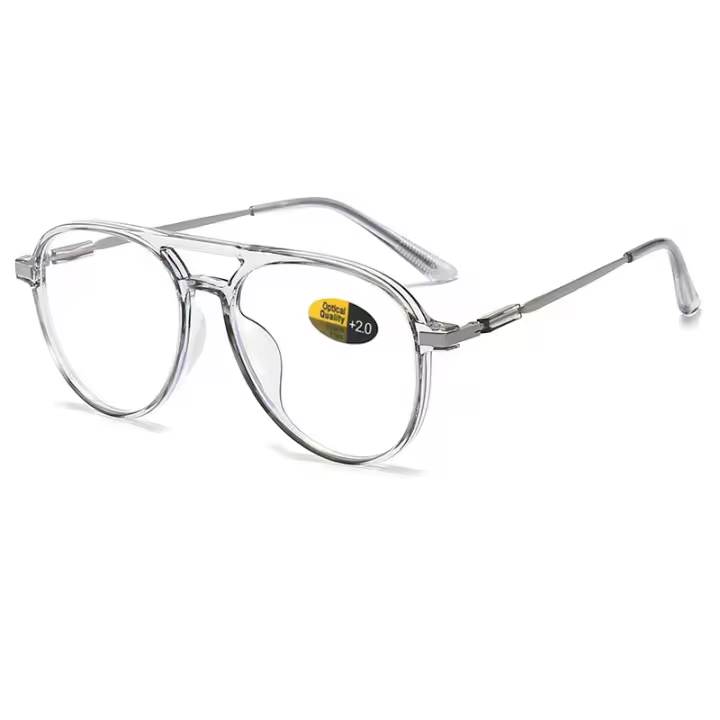 Gafas De Lectura Para Hombres Y Mujeres Con Marco Grande Estilo Clásico Bloqueo De Luz Azul Anti Fatiga +100 a +400 Para Computadora - 1