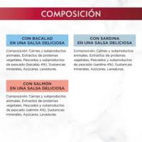 GOURMET - Mon Petit (48x50 gr) - Selección de Pescados (Bacalao, Sardina y Salmón) (8 Cajas de 6x50 gr) - details 1