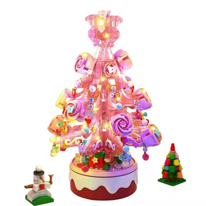 Kit De Bloques Para Construir Un Árbol De Navidad Con Luces Juguete Creativo De Construcción Para Decoración De Hogar Edad Recomendada 3-6 Años - 1