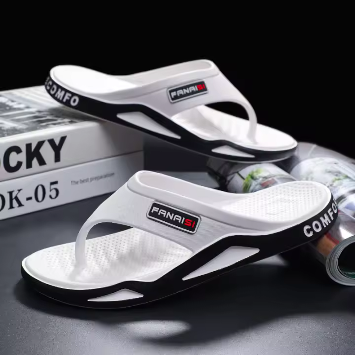 Zapatillas De Verano Para Hombres Estilo Hong Kong Cómodas Y Modernas Sandalias De Playa Con Dedos Descubiertos Para Uso Exterior Parejas - 1