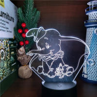 Lámpara De Noche LED 3D Dumbo Cartoon Para Decoración De Habitación Infantil Lámpara De Escritorio Cambio De Color Regalo - details 3