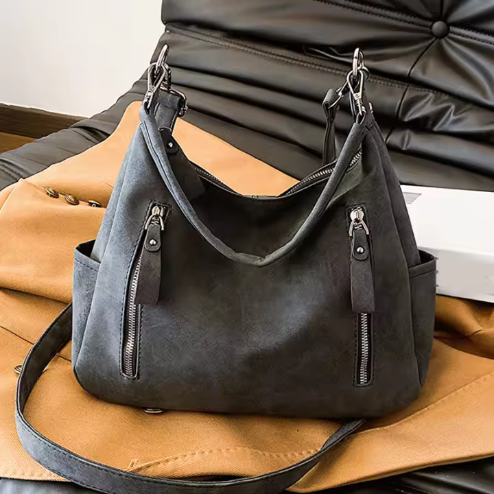 Bolso Lateral De Cuero Diseñador Para Mujer Bolso De Hombro Retro Capacidad Grande Bolso De Mano Casual Para Damas - 1