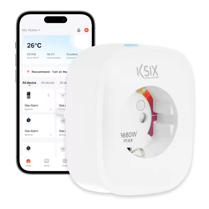Enchufe Inteligente KSIX, 1 toma de corriente, Conexión inalámbrica por Wi-Fi, App - 1