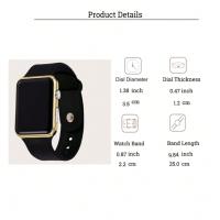Reloj Electrónico De Moda Con Correa De Plástico Negro Y Pantalla Cuadrada Reloj Digital De Cuarzo Para Hombres Y Mujeres - details 3