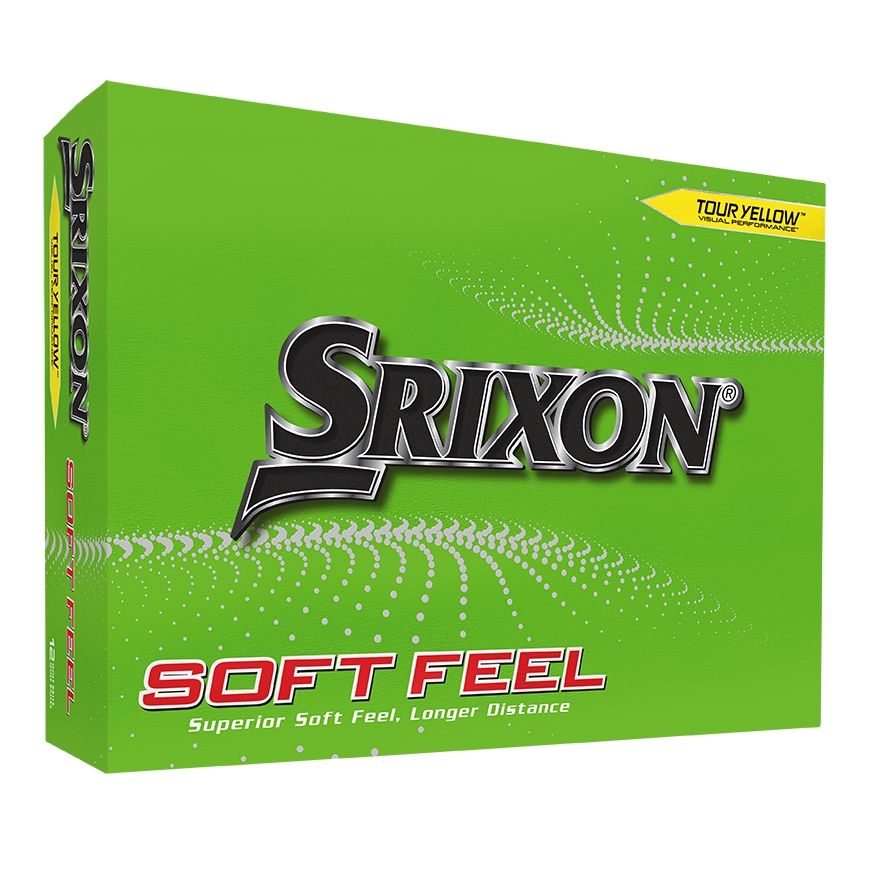 Srixon 12 bolas de golf Softfeel amarillas modelo 2024. Bolas de gama alta de dos capas