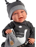 Llorens Muñeco Mimo sonrisas Pijama Gris de 42 cms. Llorens 74107 - details 3
