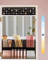 Espejo joyero de pared blanco con luces led, armario de almacenamiento bloqueable, sin marco, perfecto para maquillaje - details 7