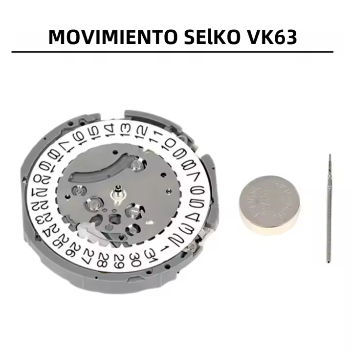 Reloj De Cuarzo VK63 De Japón Con Cronógrafo Alta Precisión Tres Manos Y Fecha Movimiento De 24 Horas En Aleación De Titanio - 1