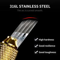 100PC 3 Filas 16Pines Nano Hojas De Microblading Agujas De Maquillaje Permanente Para Tatuaje De Cejas 3D Bordado Ojo Nanonegros De Acero Inoxidable 316L - details 1