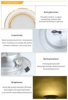 Spot De Techo Recubierto Redondo LED De Alta Brillo 220V 5W 9W 12W 15W 18W Para Comercio Y Habitación Interior Luz Bajo Techo Ajustable Sin Dimmer Material Aluminio - details 5