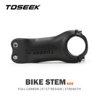 TOSEEK K04 Tornillo De Carbono Para Bicicleta De Montaña 6/17 Grados 31.8mm Handlebar Stems 70/80/90/100/110/120/130mm Negro Mate Piezas De Bicicleta - details 0