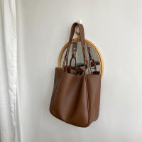 Bolso De Hombro Para Mujer Grande Capacidad 2024 Moda Retro De Trabajo Bolsa De Viaje Con Solapa Única Material PU Con Funda De Poliéster - details 3