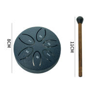 Bombo De Lengua De Acero De 3 Pulgadas 6 Tonos Mini Bombo Portátil Para Exteriores Accesorios De Percusión Incluyen Palos - details 10