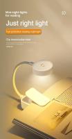 Lámpara De Libro Plegable Mini Con Clip Luz Nocturna LED Recargable USB 3 Modos Protección Ocular Dimmer Continuo Flexible Para Lectura En La Habitación - details 0