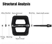 Pedales De Bicicleta MTB Lebycle De Nylon Alta Resistencia Antideslizante Accesorios De Ciclismo Uso En Bicicletas De Montaña Y Carretera - details 2