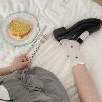 Calcetines Para Mujer Verano Primavera Malla Transpirable Diseño Espots Delgados Cómodos De Algodón Puro Con Borde Volcado - details 20